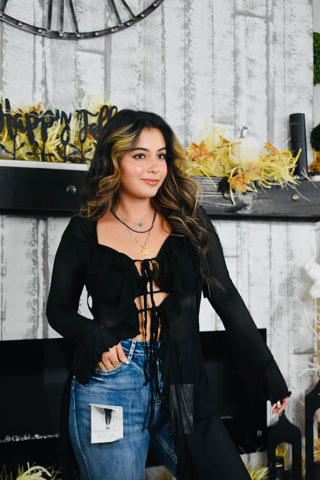 Cutie Streetwear Long Ruffled Top