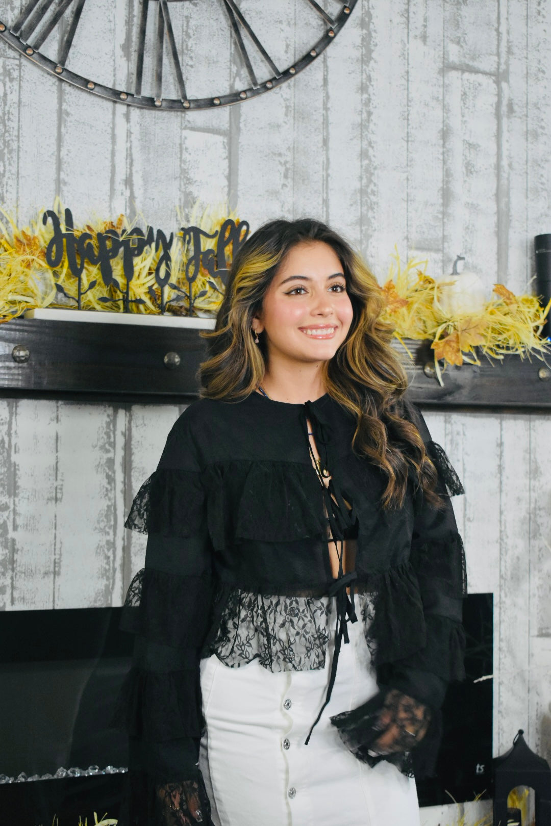 Boho Angel Ruffle Lace Long Sleeve Blouse