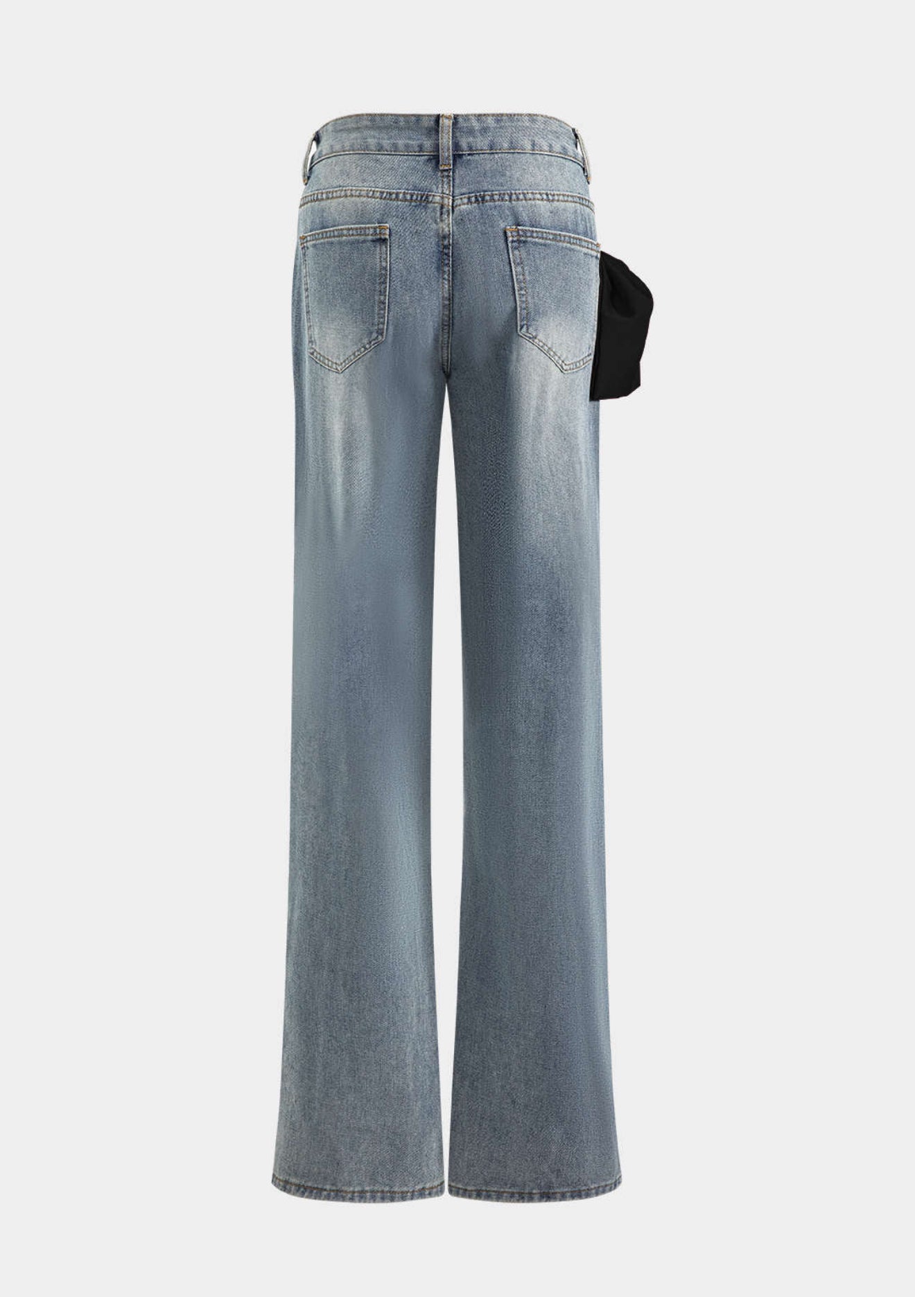 Ribbon Wide Leg Jeans