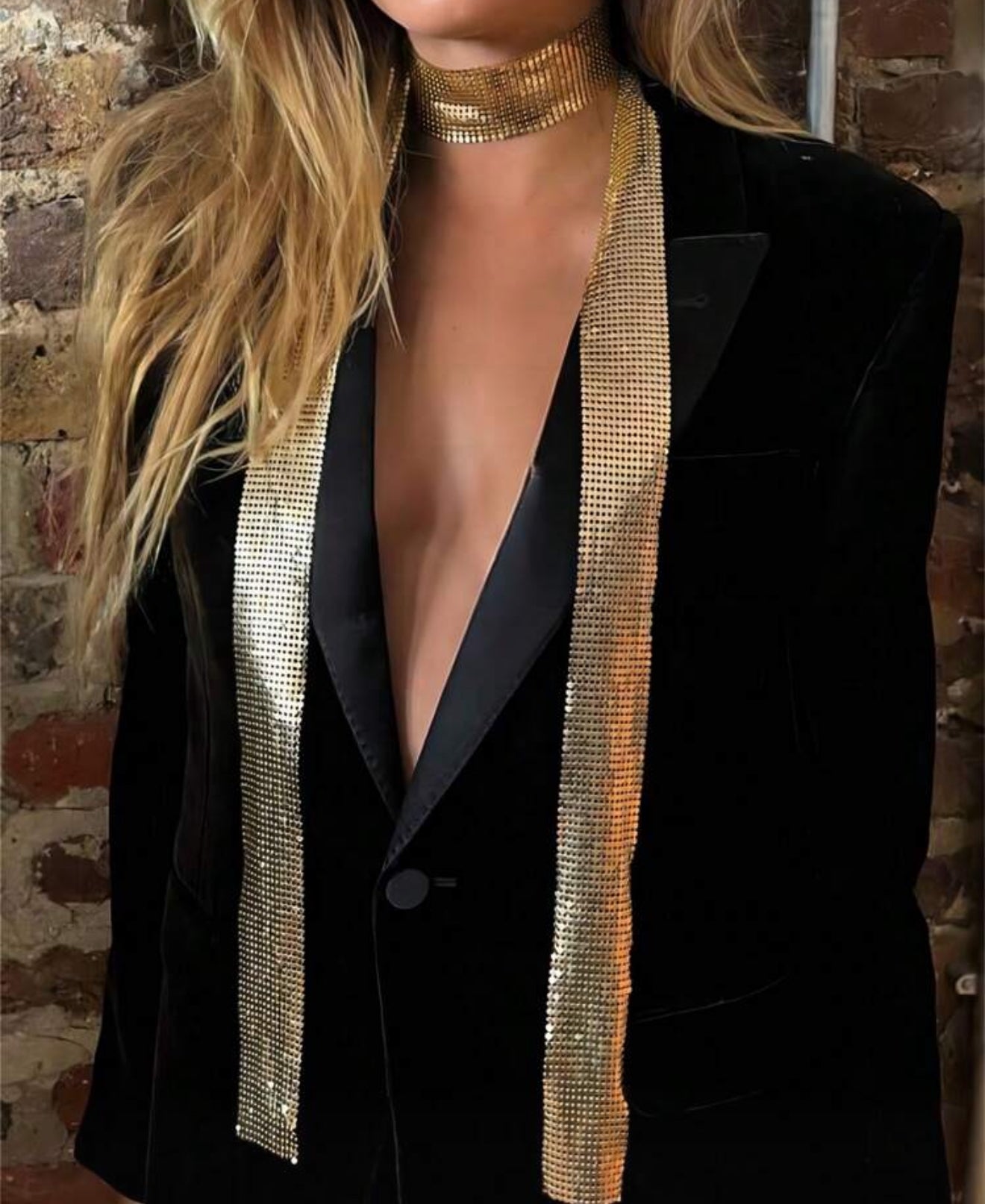 Sparkling Scarf Necklace