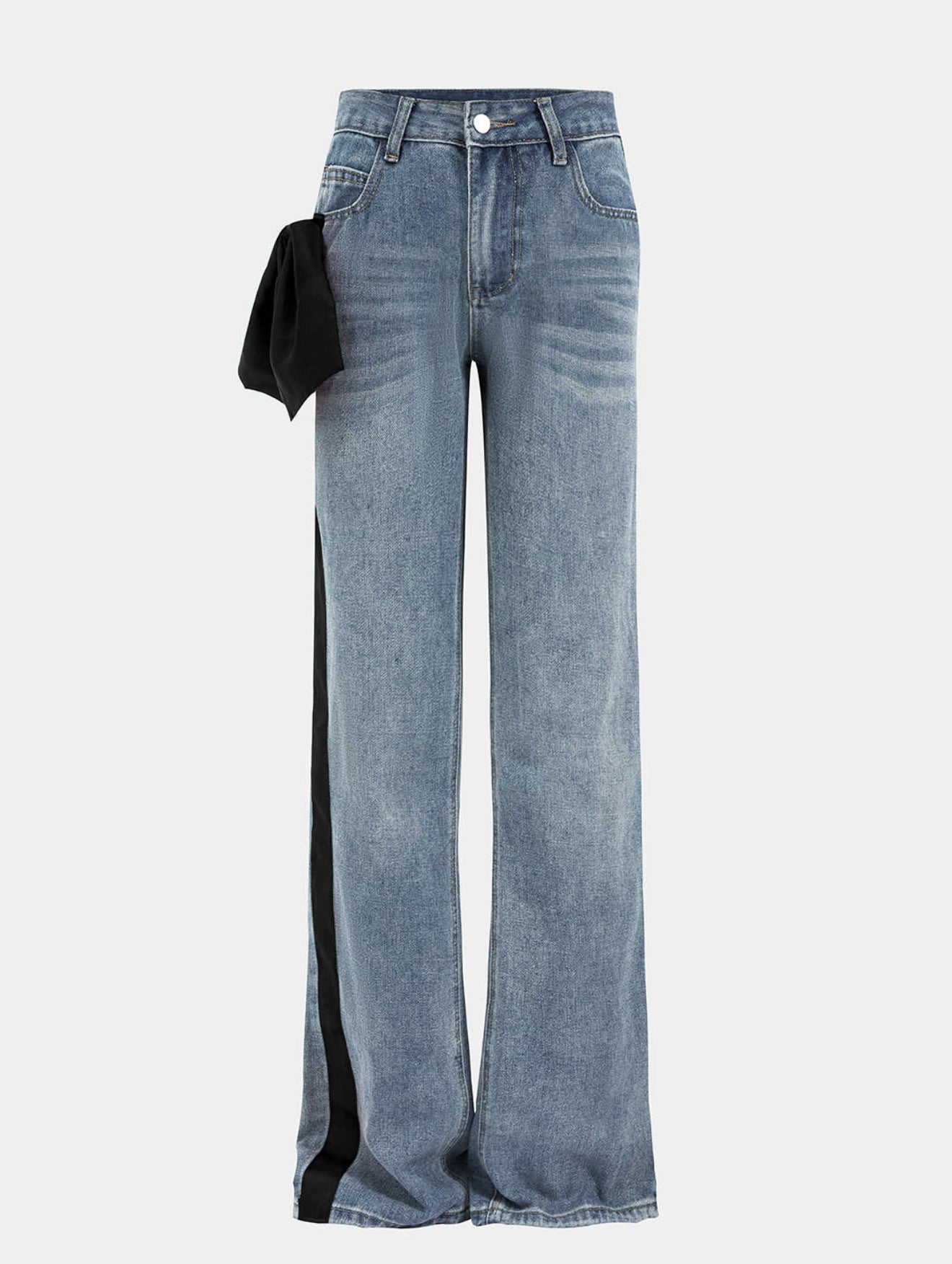 Ribbon Wide Leg Jeans