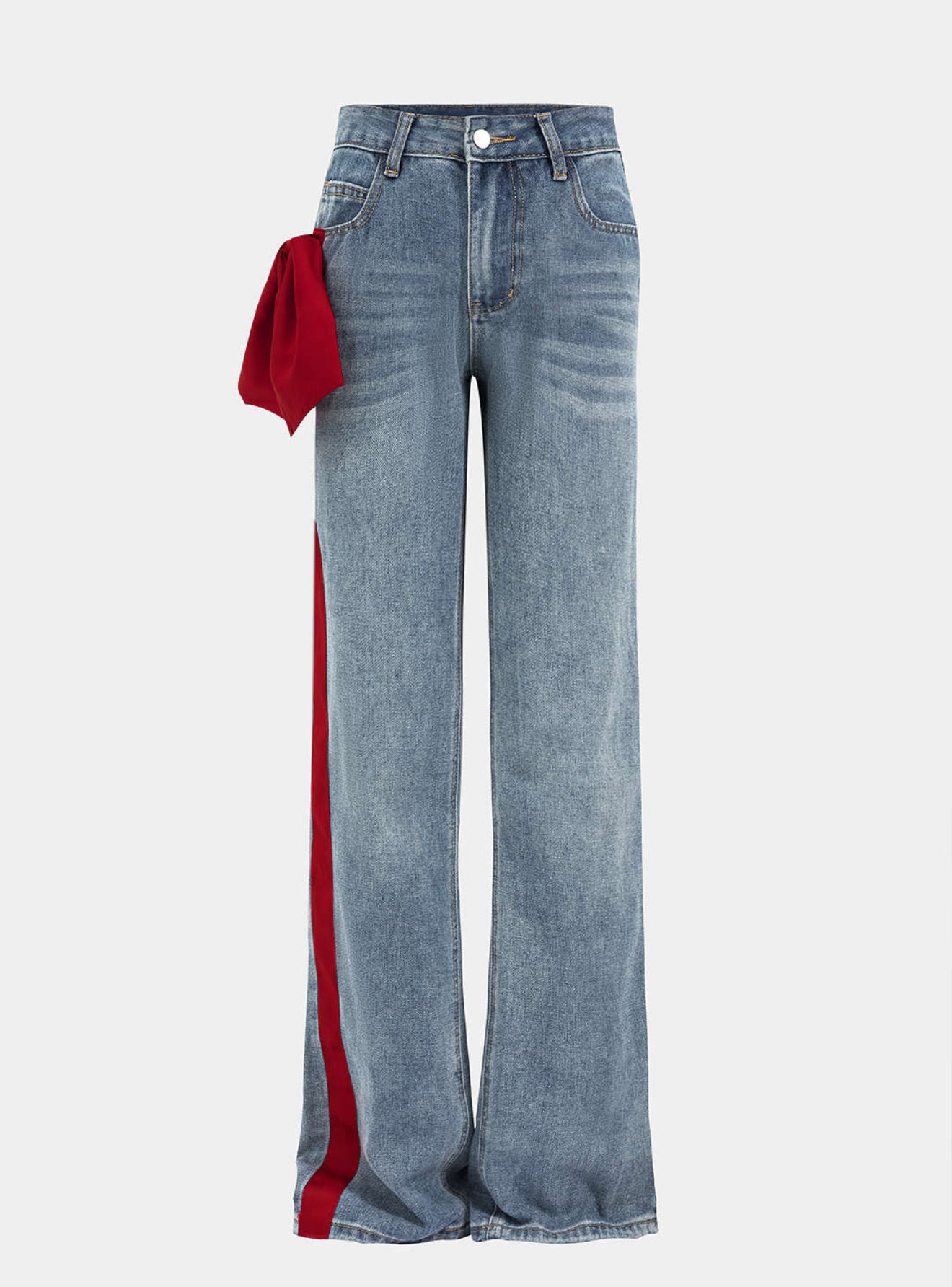 Ribbon Wide Leg Jeans
