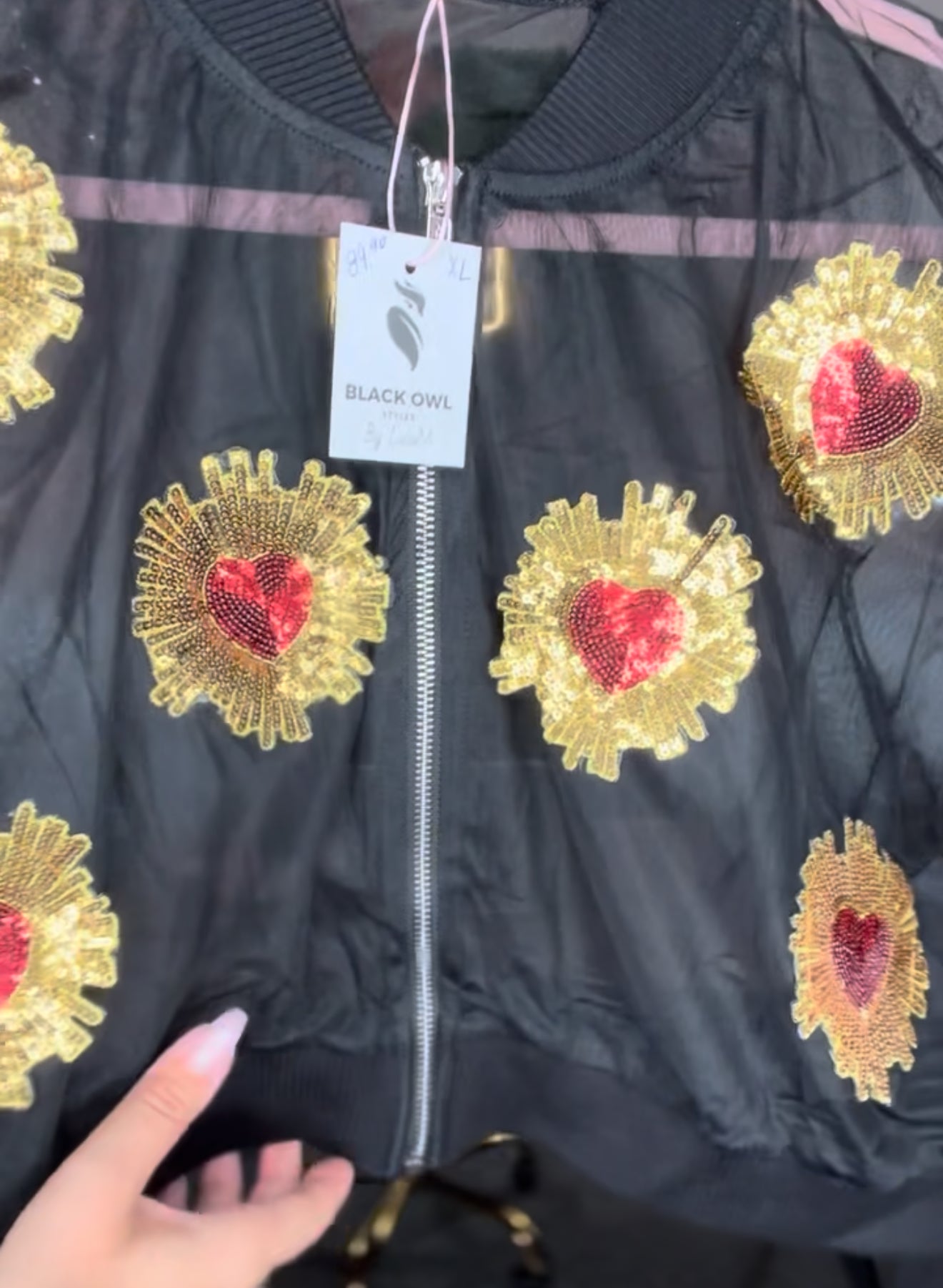 Sacred Hearted Sheer Jacket