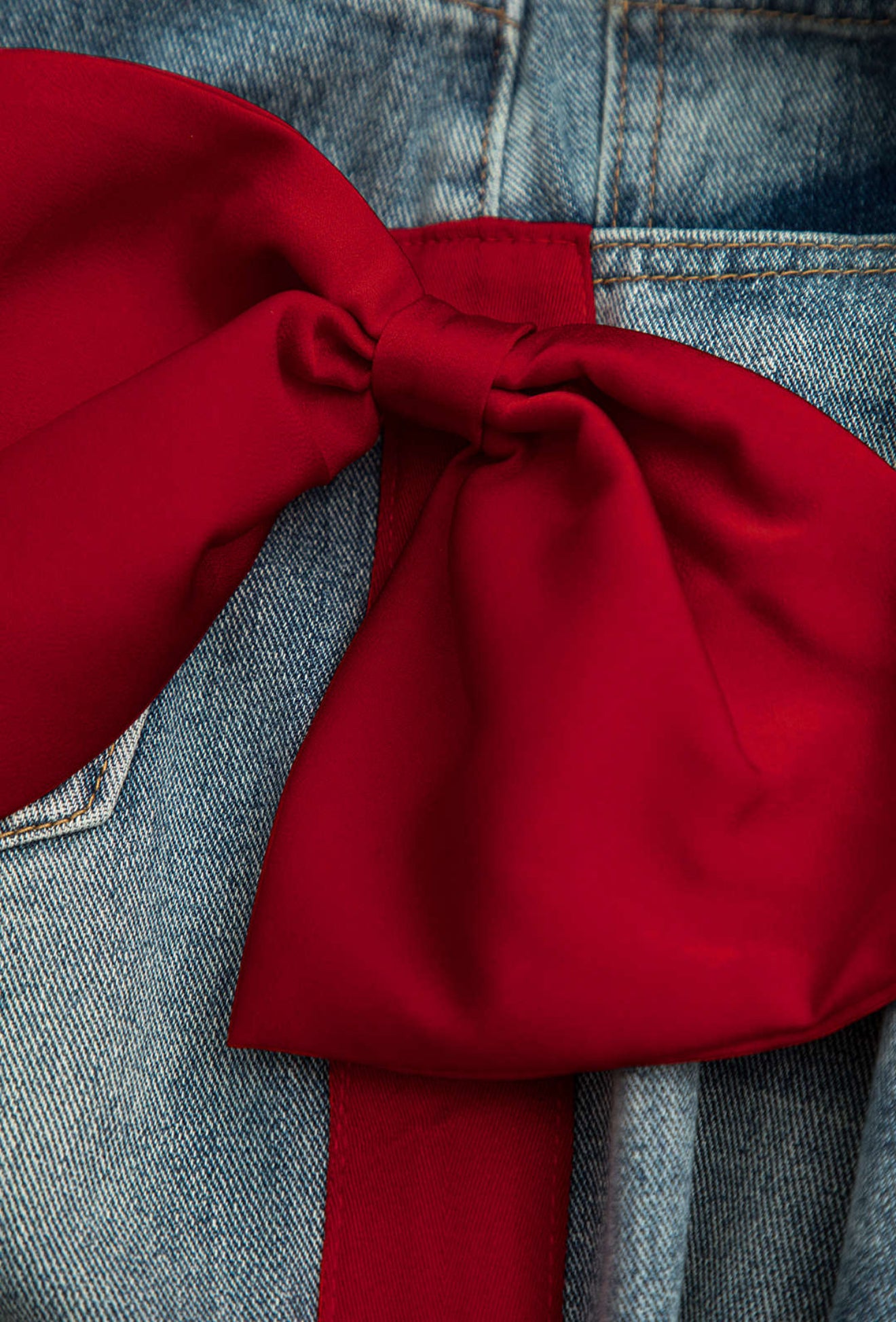 Ribbon Wide Leg Jeans