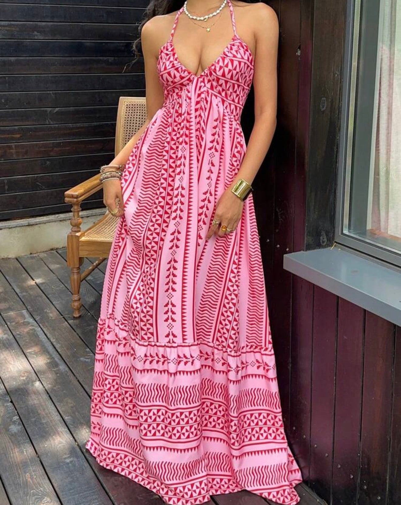 Cherry Long Maxi Dress