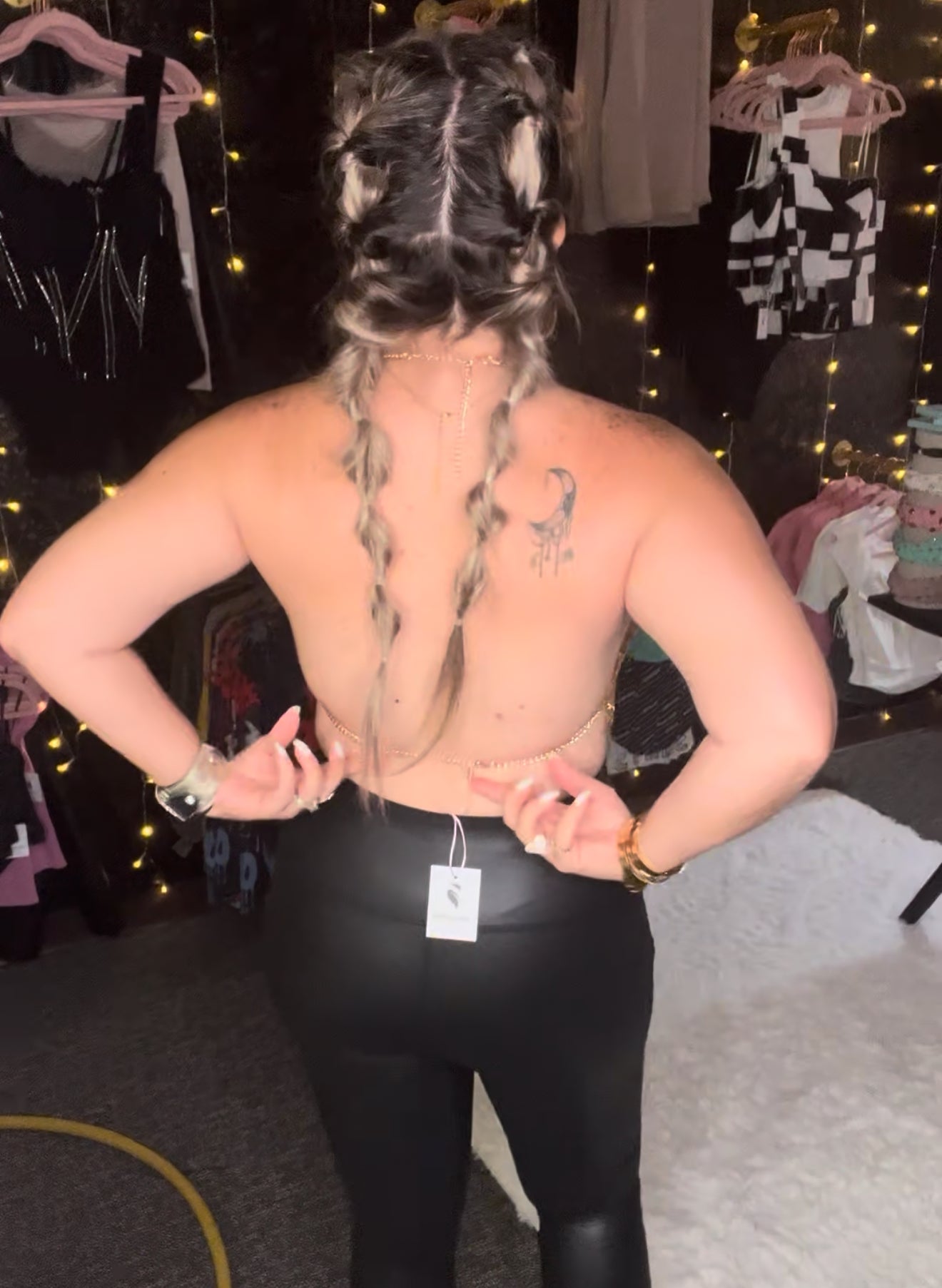 Gold Queen Backless Jewel Top