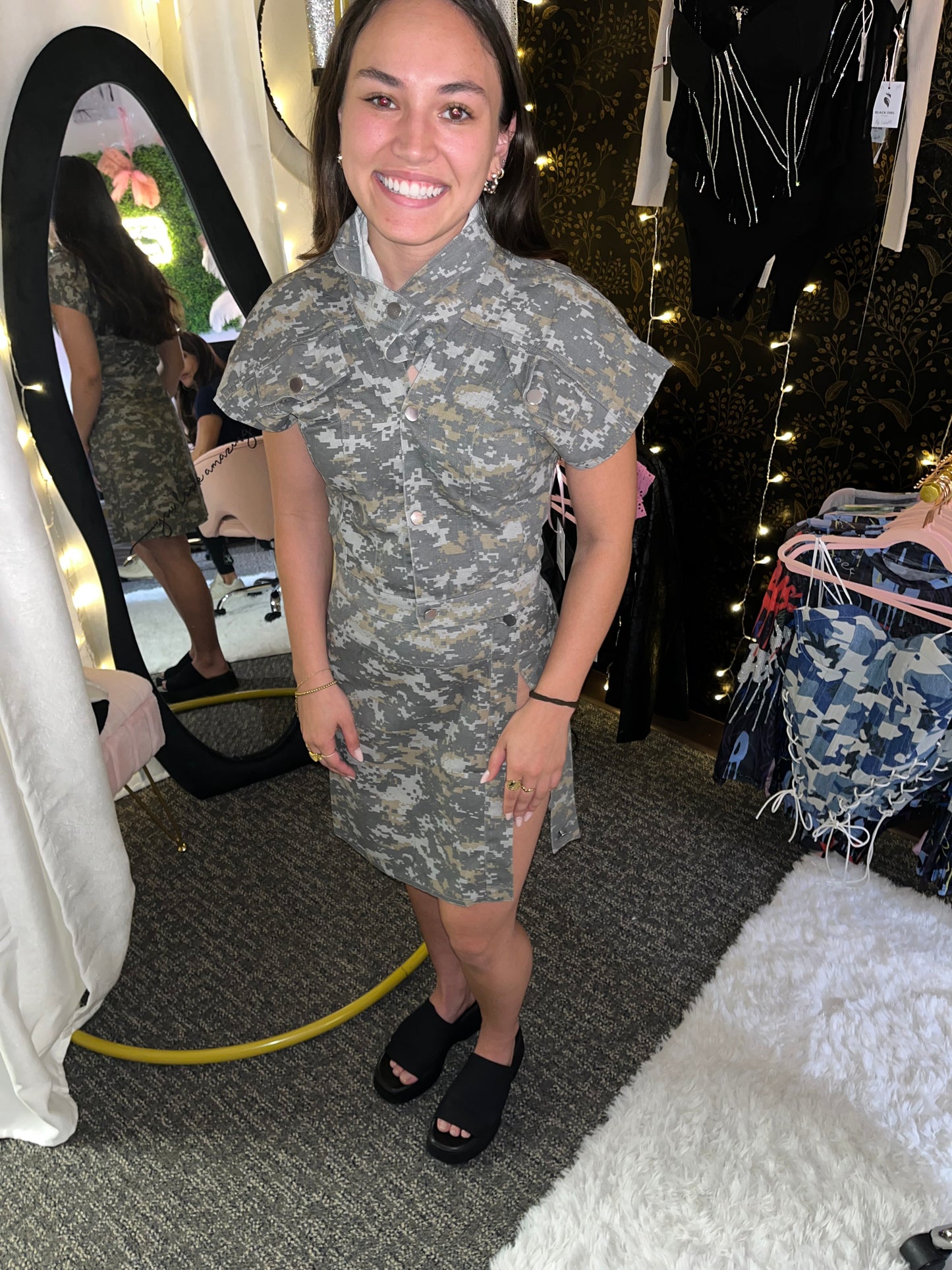 Camo Queen Top & Skirt Set