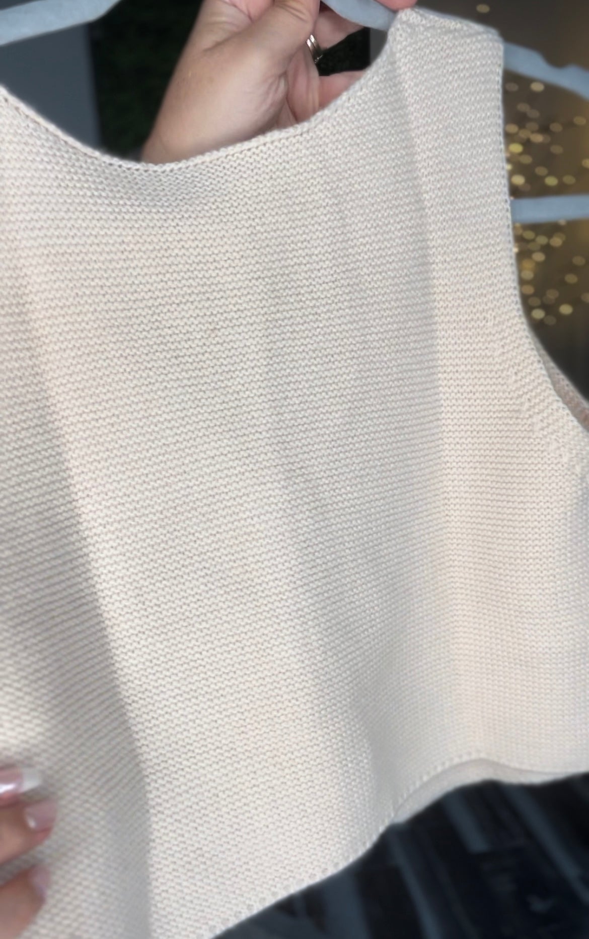 Andrea Button Front Knit Sweater Vest