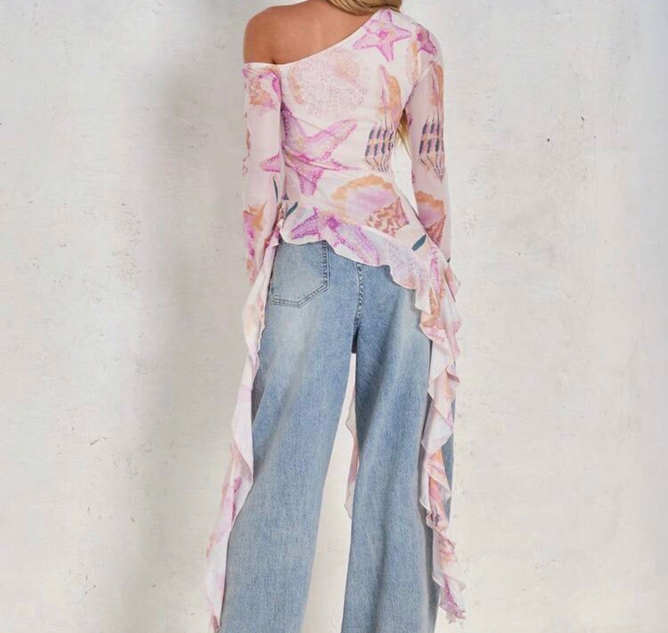 Shelly Long Sleeve Ruffle Top
