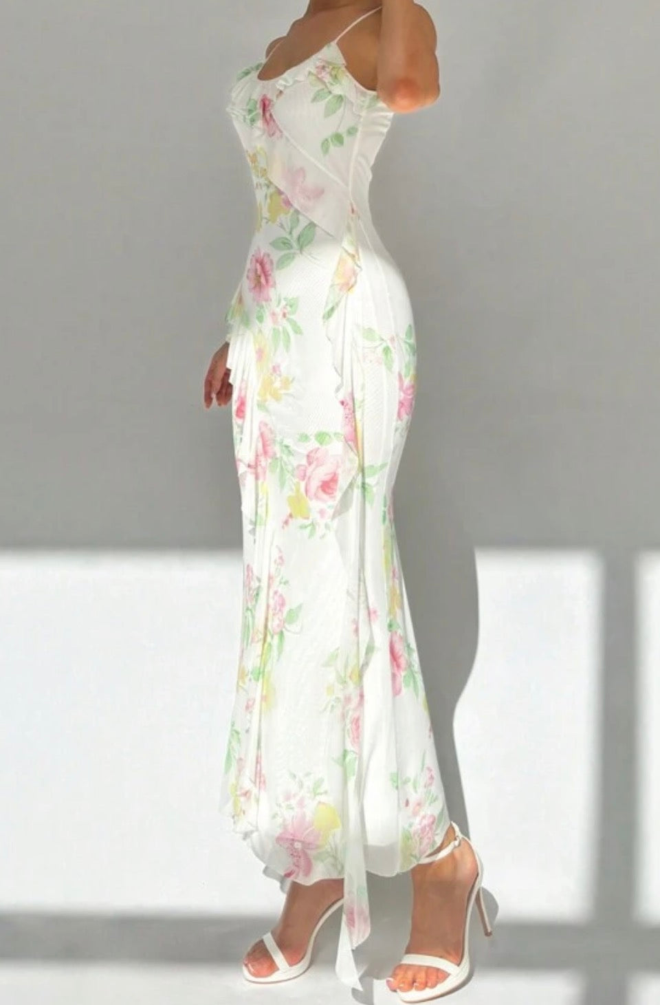 Ruffle Fun Long Maxi Long Dress