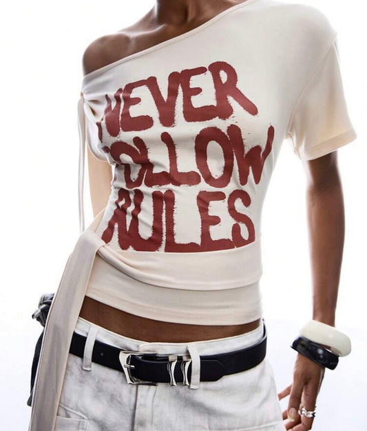 No Rules Assymetrical Short Sleeve Top