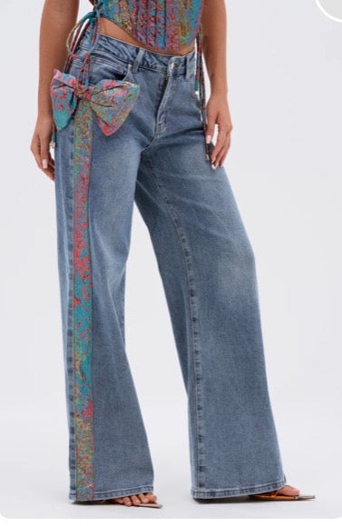 Pretty Girly Bow Jeans