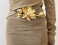 Mariella Flower Gold Metal Belt