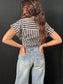NITM Striped Button Down Blouse