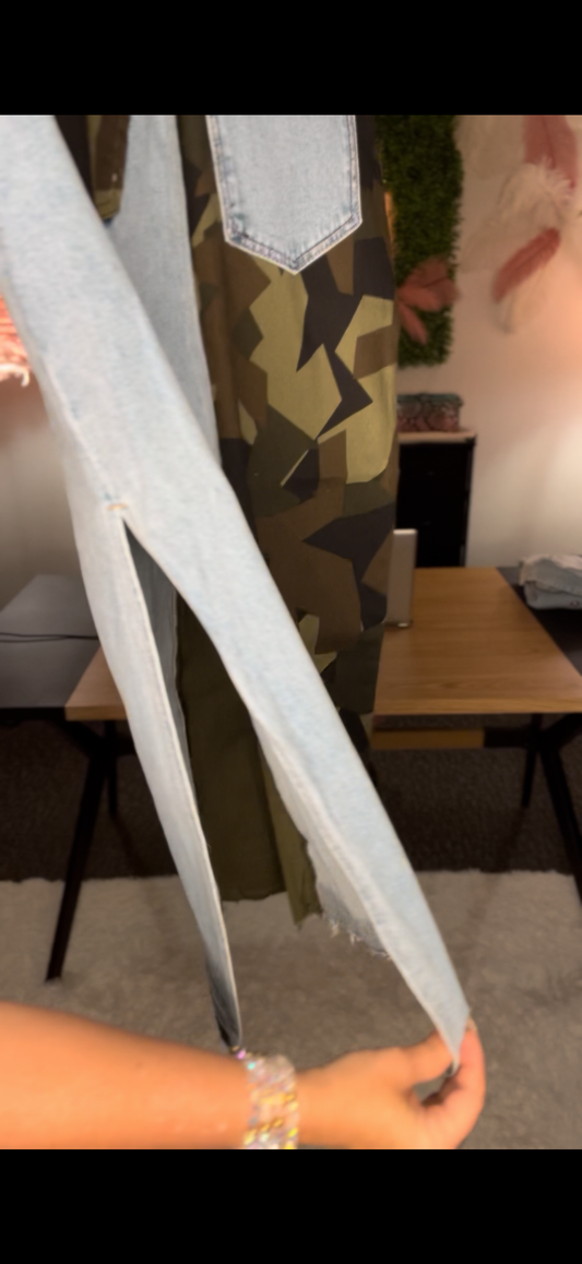 Denim Camo Perfect Skirt