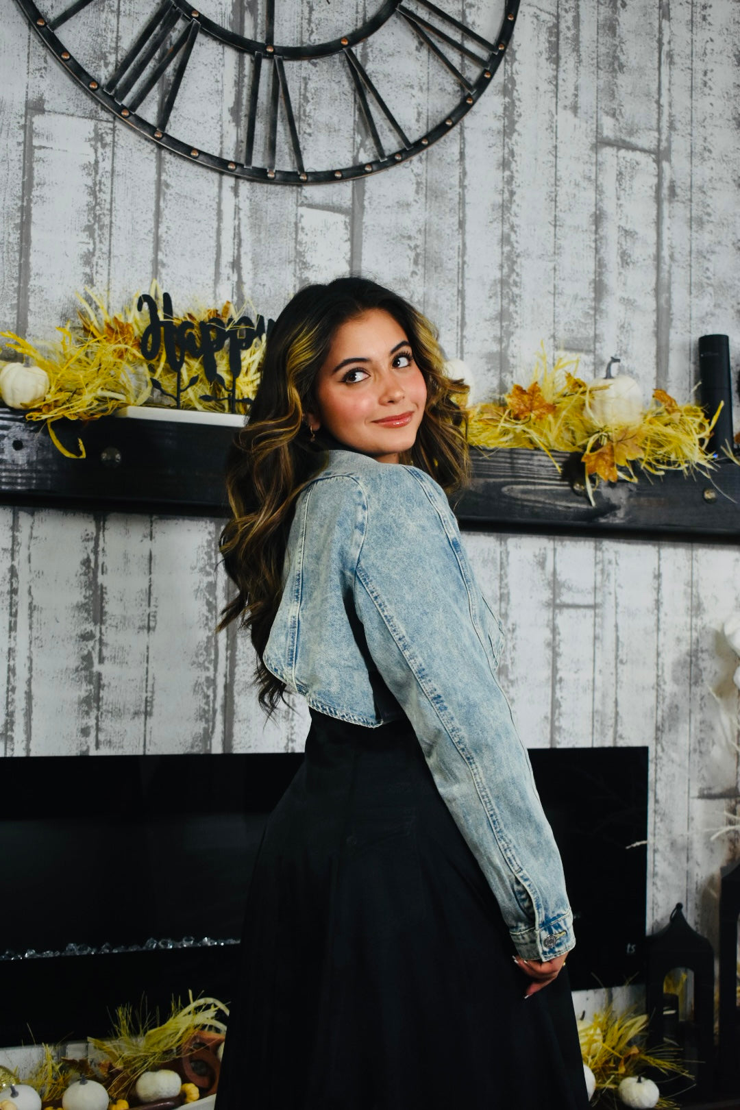 One Arm Long Sleeve Denim Jacket