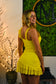 Noelia Sheer Ruffle Mini Dress