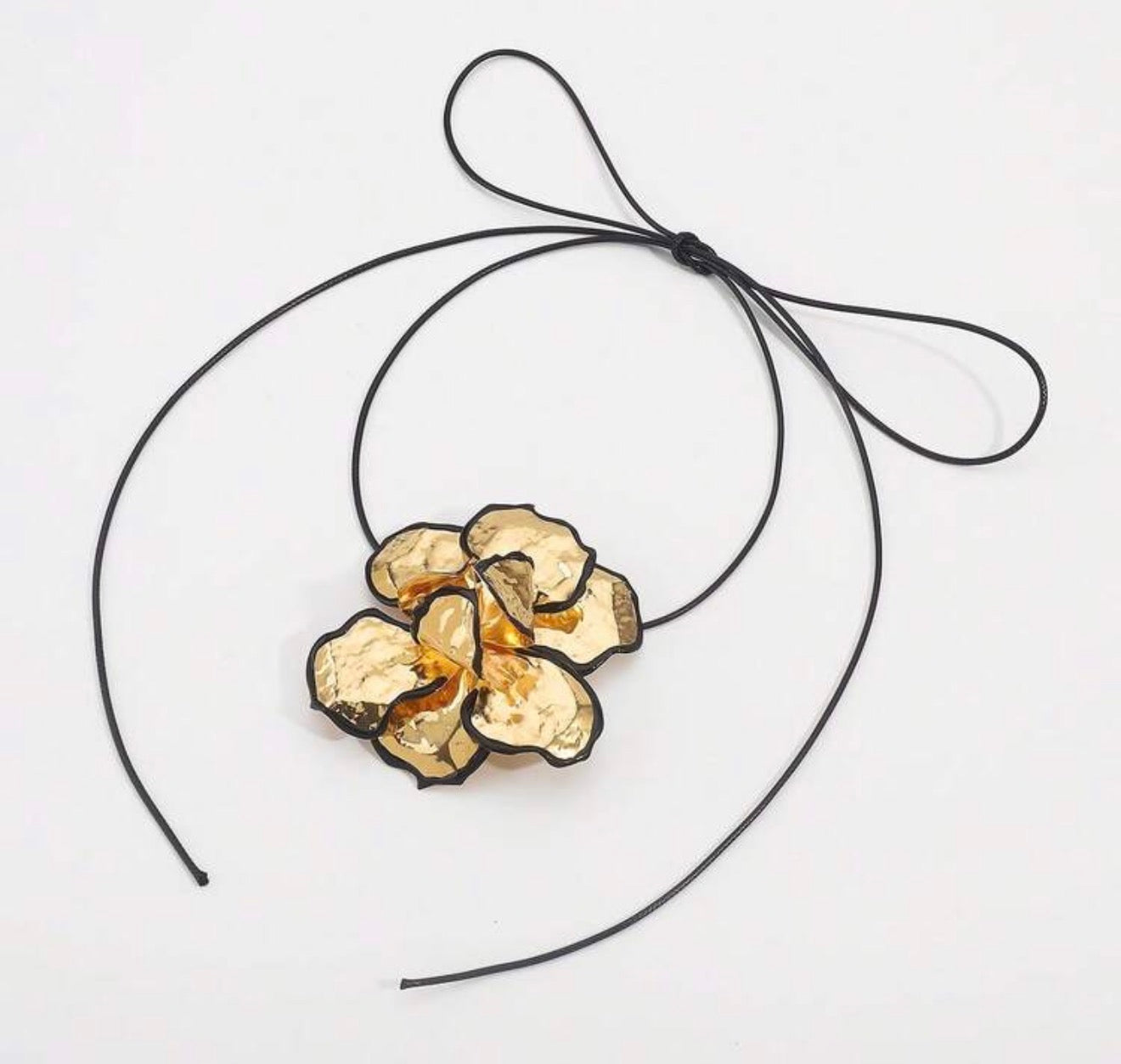Rosa Dorada Gold Metal Belt/Long Necklace