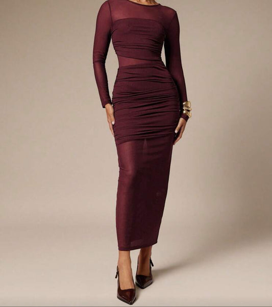 Sensy Long Sheer Dress