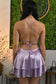 Alondra Satin Backless Flowy Mini Dress