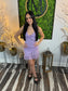 Noelia Sheer Ruffle Mini Dress