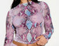 Wild Snake Mesh Sheer Top