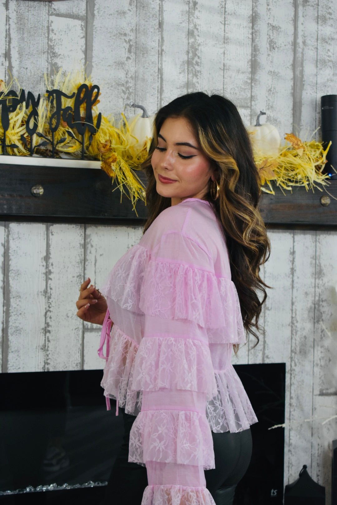 Boho Angel Ruffle Lace Long Sleeve Blouse