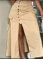 Cayla Front Button Cargo Long Skirt