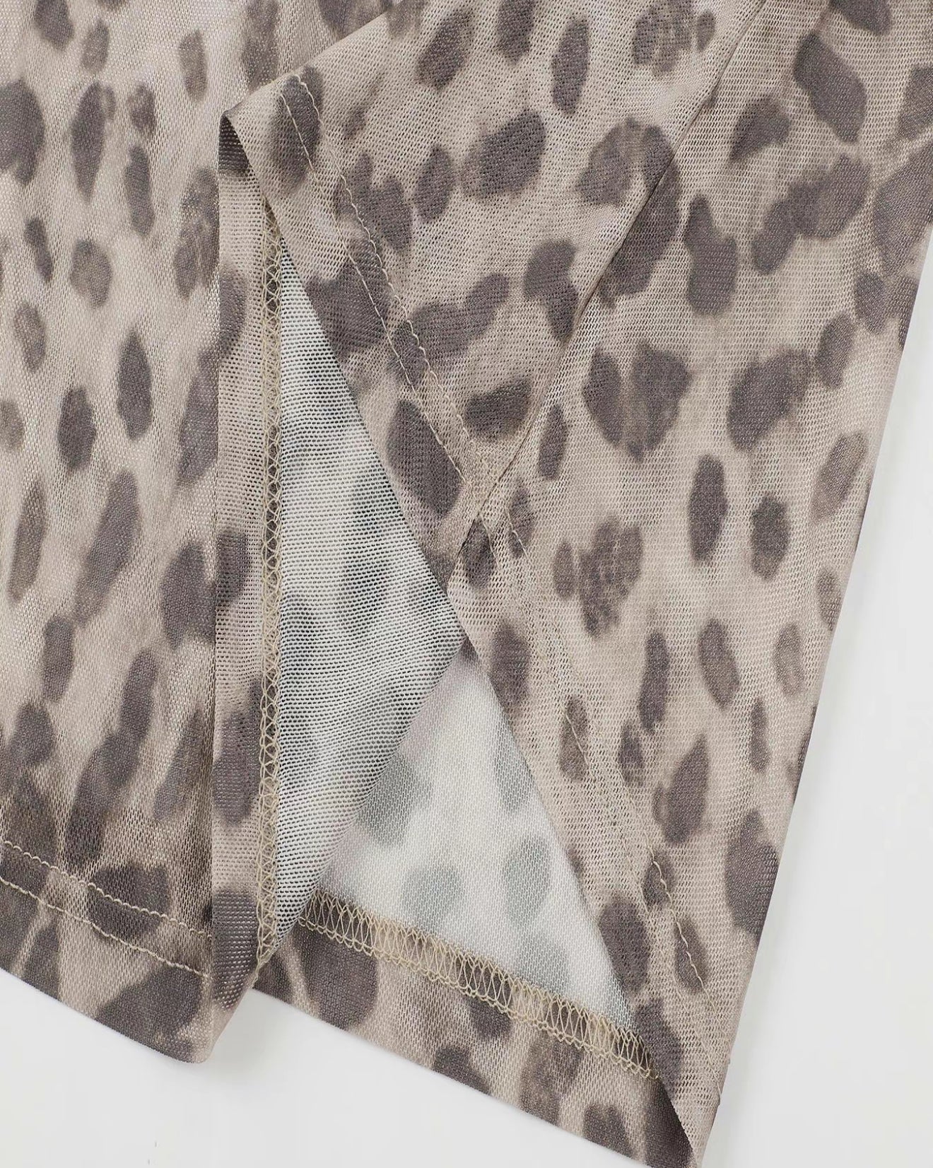Caramel Animal Print Midi Skirt