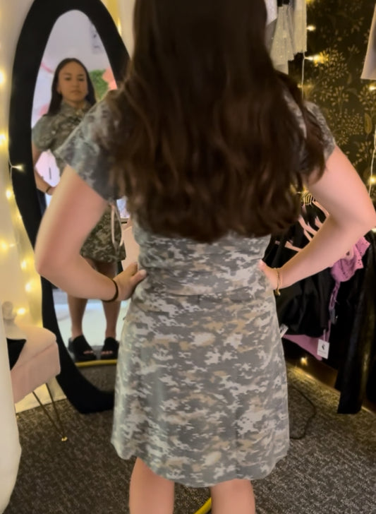 Camo Queen Top & Skirt Set