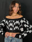 Lucy Off Shoulder Long Sleeve Crop Sweater