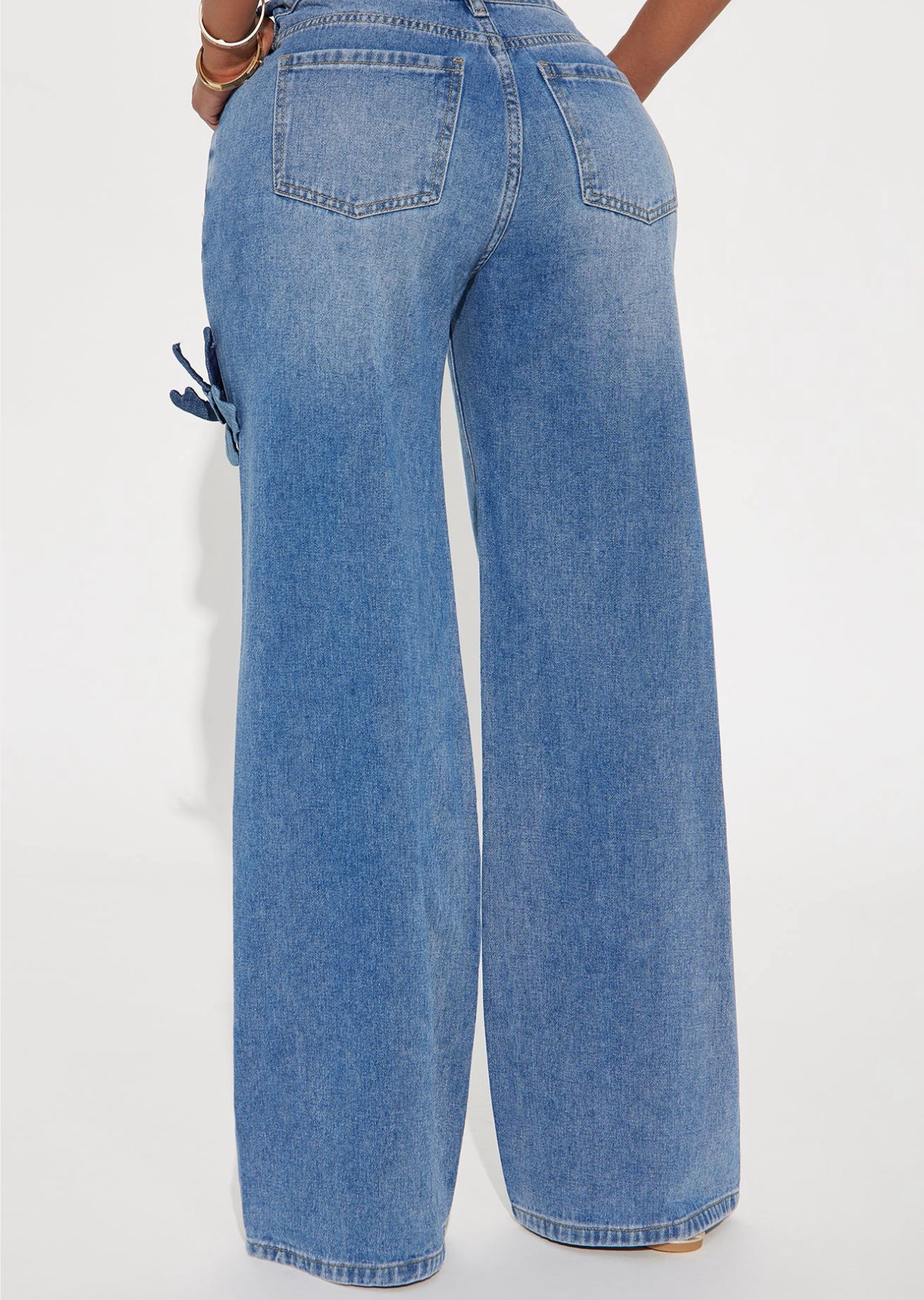 Flor Denim Accent Baggy Jeans