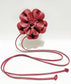 Red Vegan Leather Rose Belt