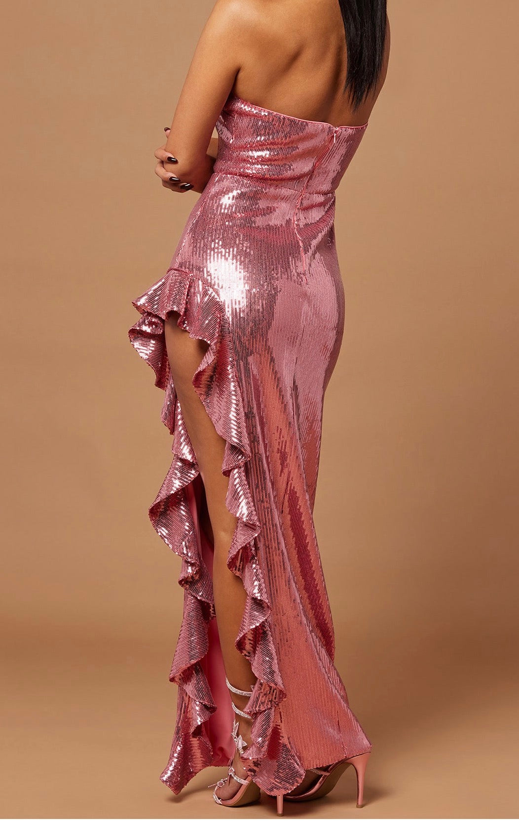 Pink Sugar Sequin Long Dress
