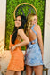 Celeste Flower Backless Mini Dress