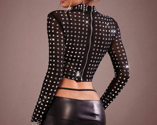 Brianna Going Out Rhinestone Top