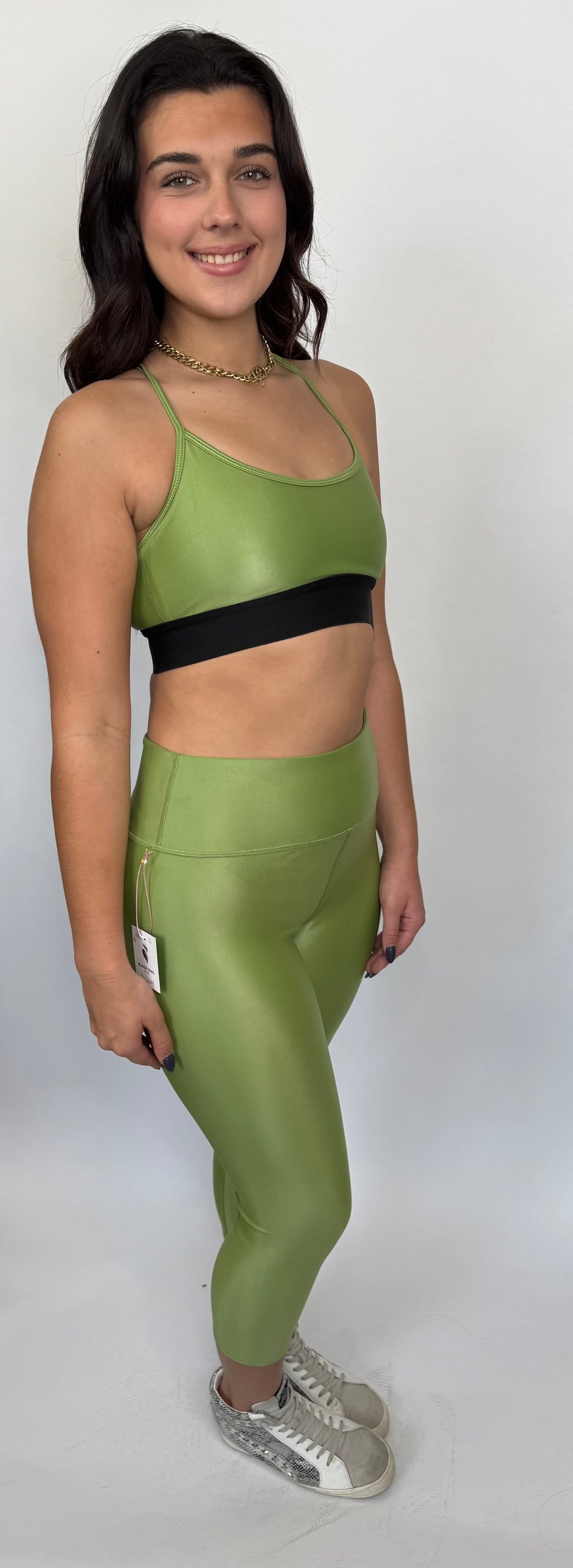 Lex Lime Gloss Capri Legging