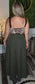 Vintage Olive Graphic Lace Up Top & Zipper Detail Long Skirt Set