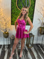 Alondra Satin Backless Flowy Mini Dress