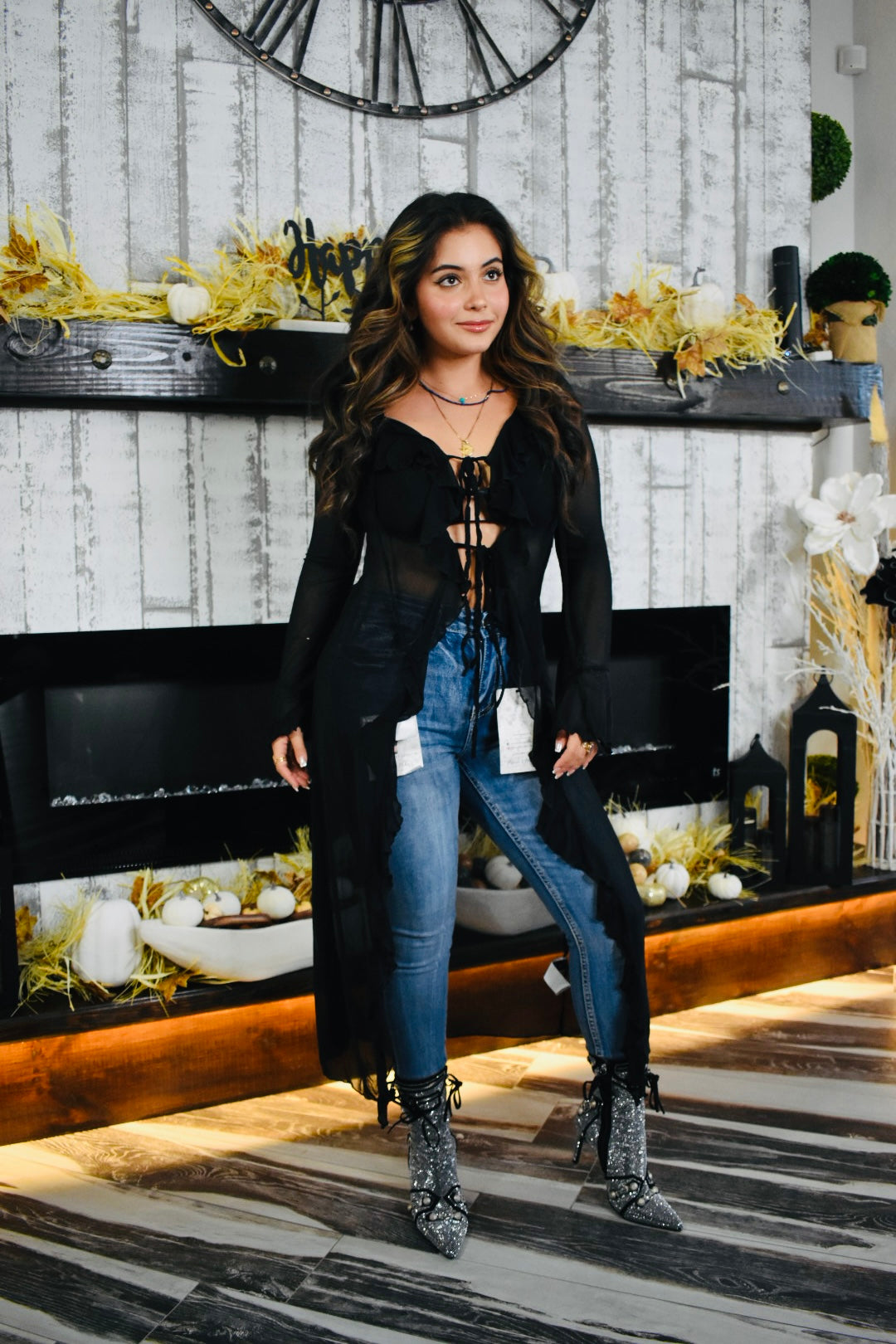 Cutie Streetwear Long Ruffled Top