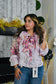 Pastel Flower Ruffle Blouse
