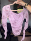 Pinky Flower Long Sleeve Top
