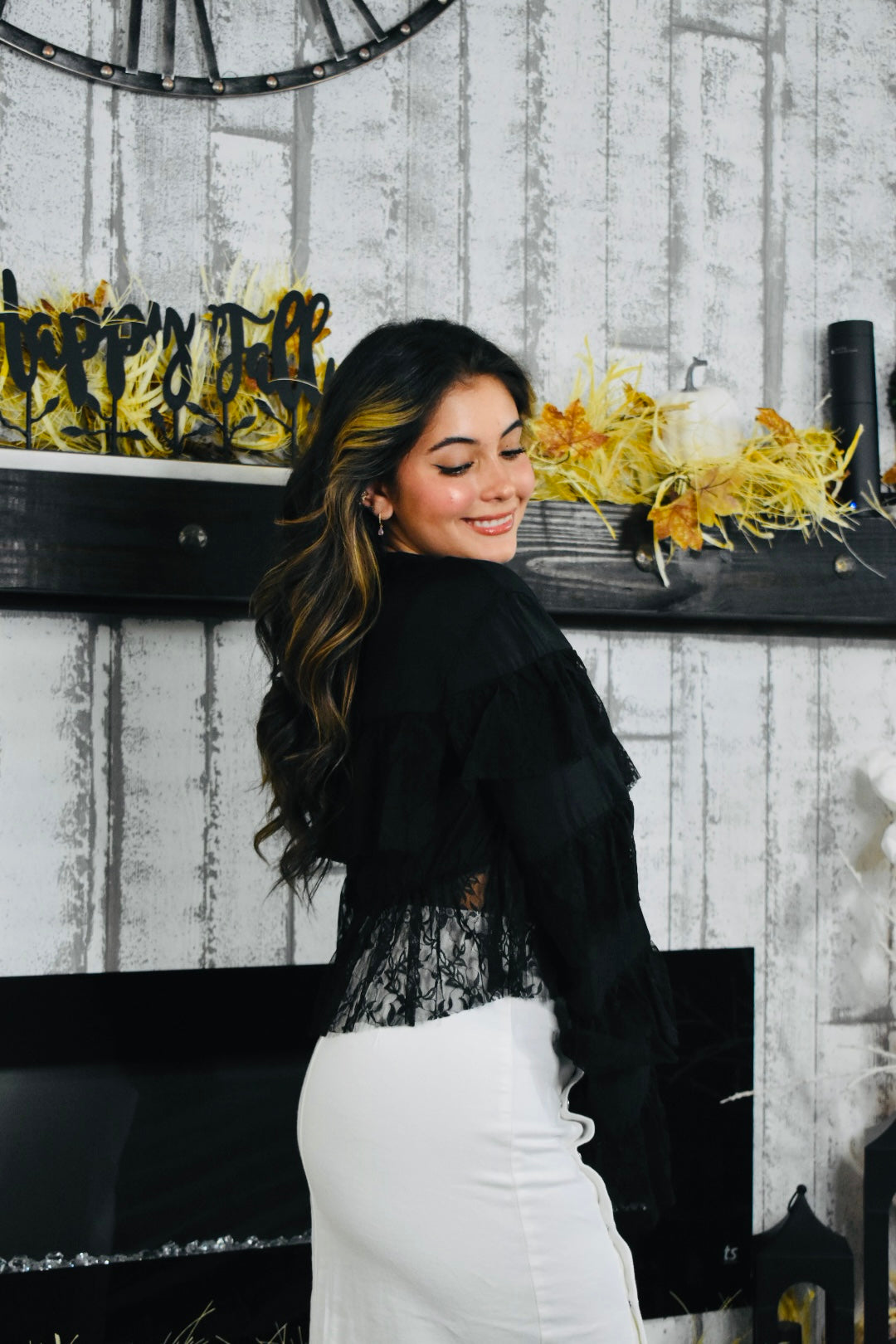 Boho Angel Ruffle Lace Long Sleeve Blouse