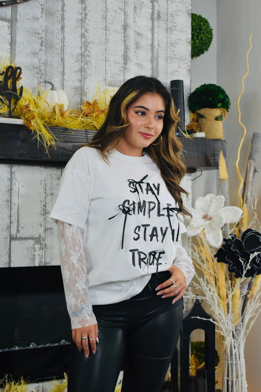 Stay Simple Oversized Top