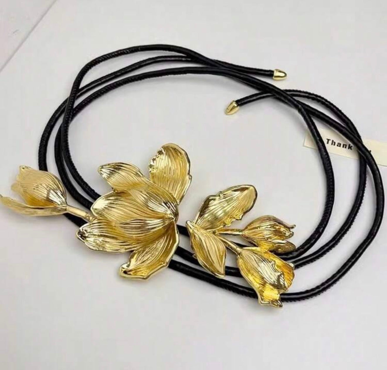 Mariella Flower Gold Metal Belt