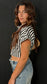 NITM Striped Button Down Blouse