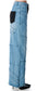 Extra Stretch Patch Wide Leg Jeans