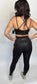 Artsy Black Liquid Sports Top