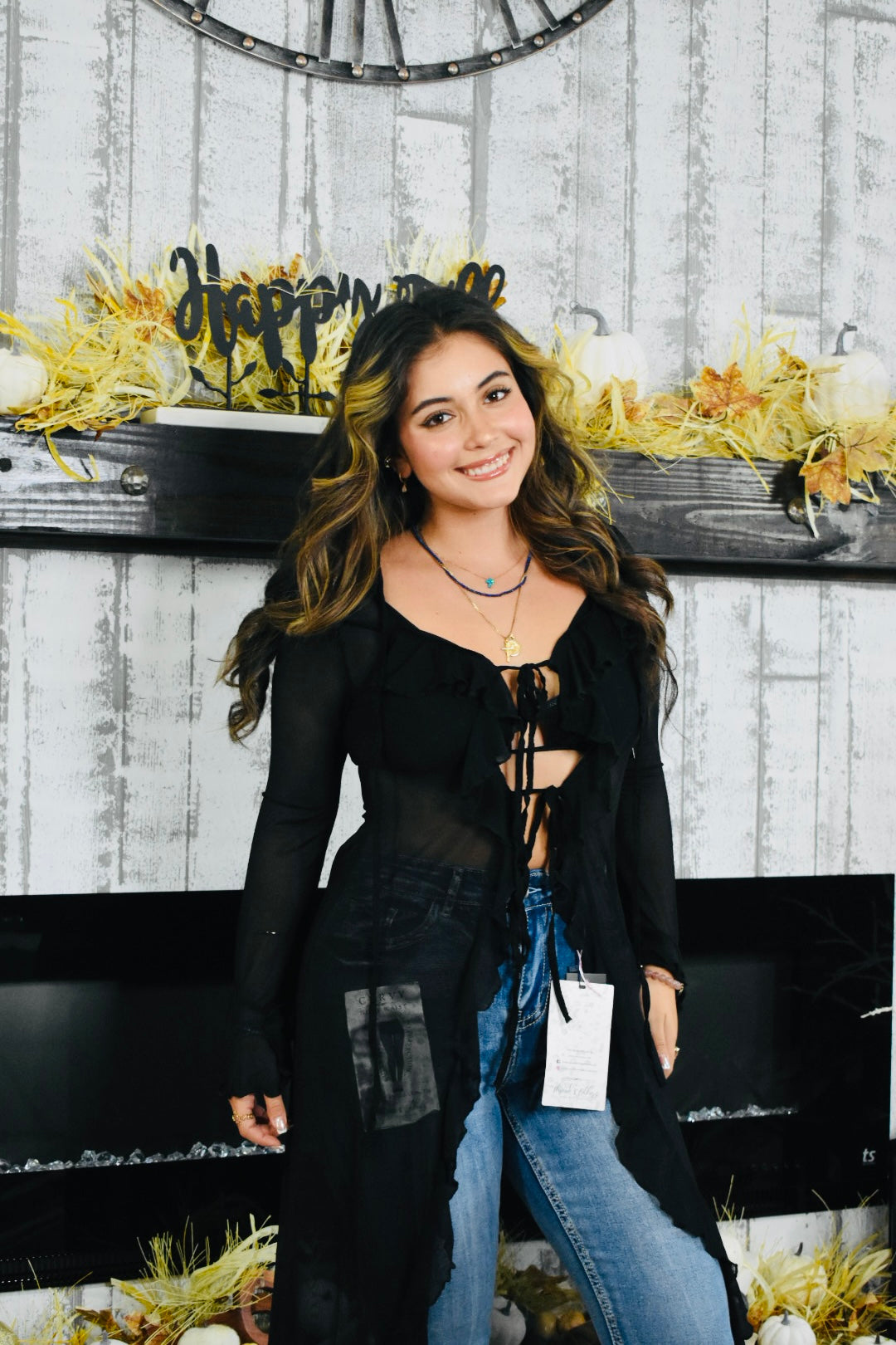 Cutie Streetwear Long Ruffled Top