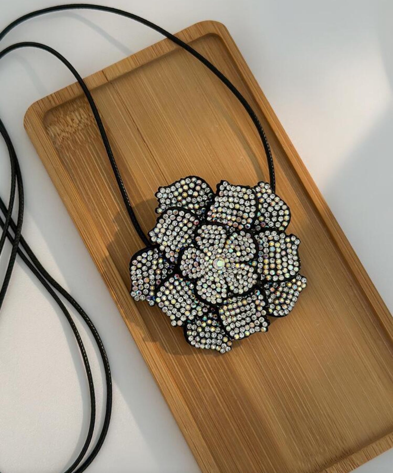 Rhinestone Flower Belt / Necklace